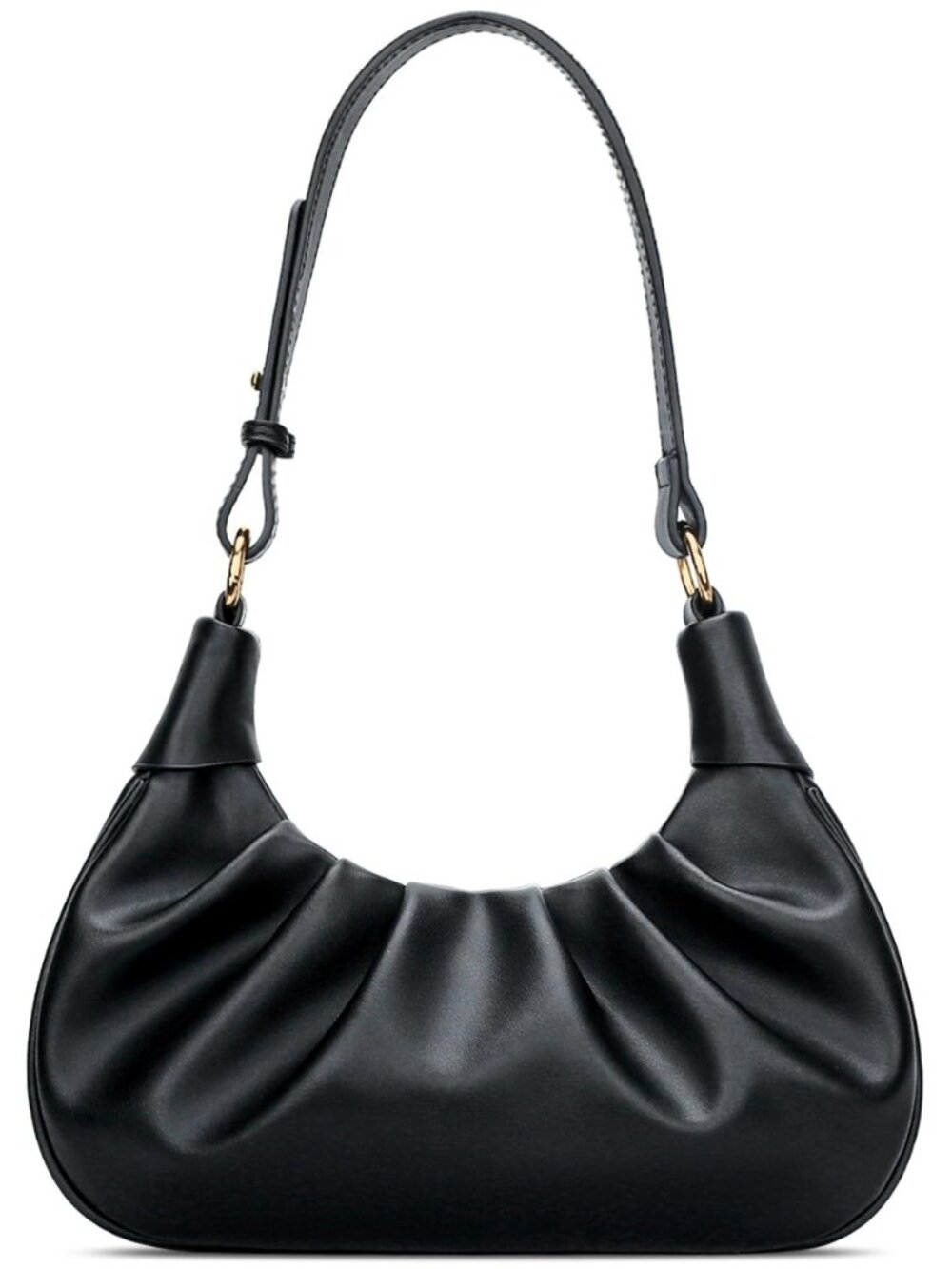 Shoulder Bag Crescent Handbag Ruched Purse Underarm Bag Mini Hobo for Women